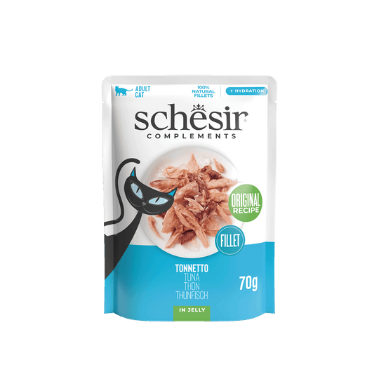 Schesir tuna in jelly wet cat food, 70 g pouch