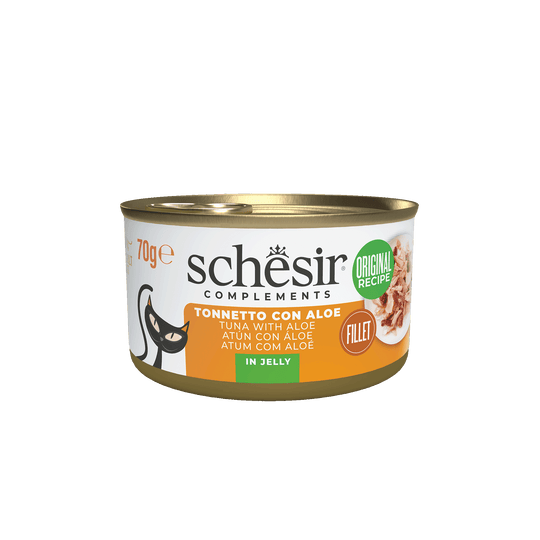 Schesir tuna with aloe wet cat food, 70 g tin