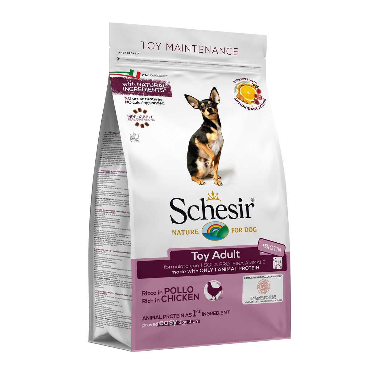 Schesir Toy Adult chicken dry dog food, 2 kg