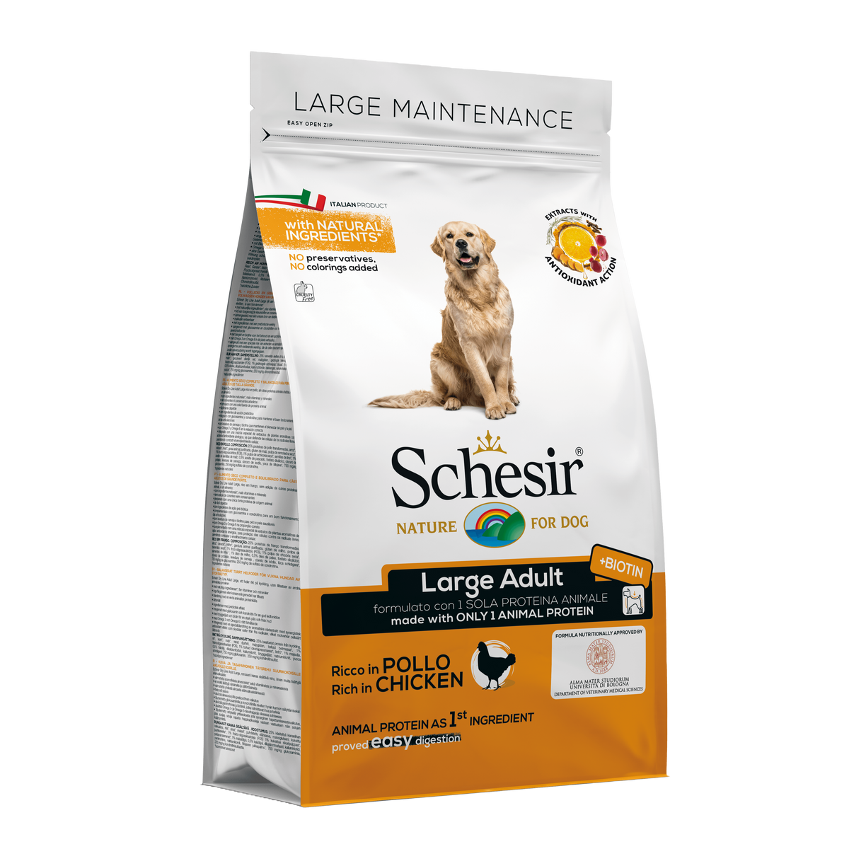 Schesir Large chicken dry dog food, 3 kg