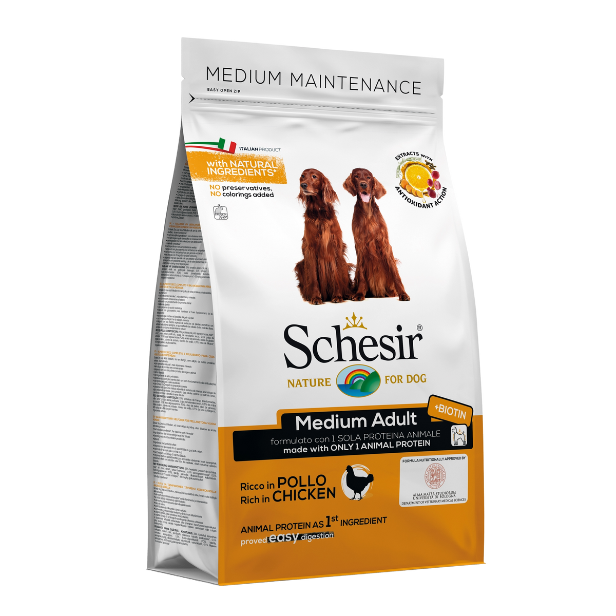Schesir Medium chicken dry dog food, 3 kg