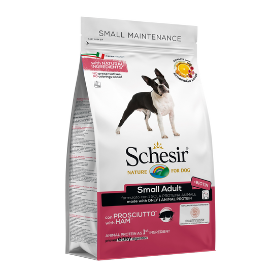 Schesir Small Maintenance ham dry dog food, 800 g