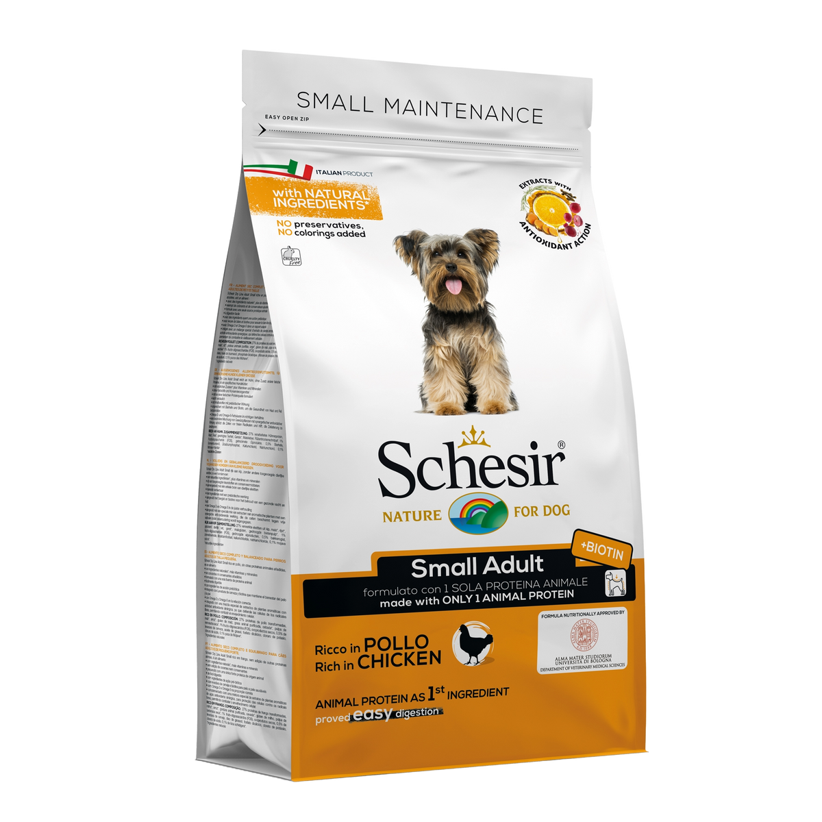 Schesir Small Maintenance chicken dry dog food, 800 g
