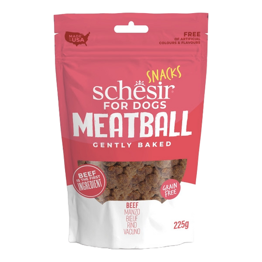 Schesir beef balls dog treats, 225 g