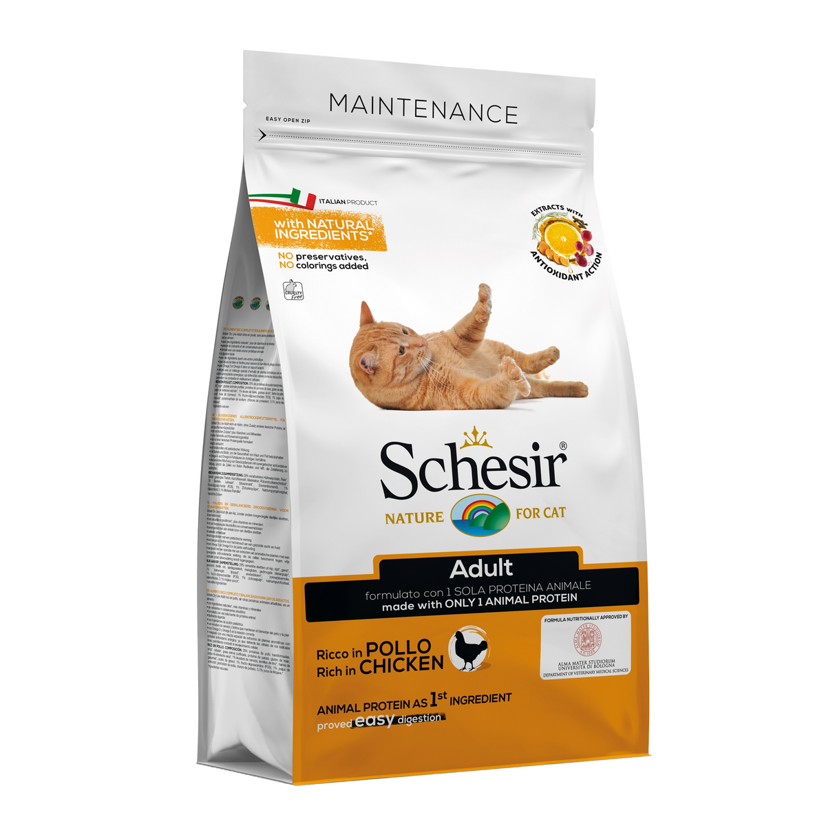 Schesir Maintenance chicken dry cat food, 1.5 kg