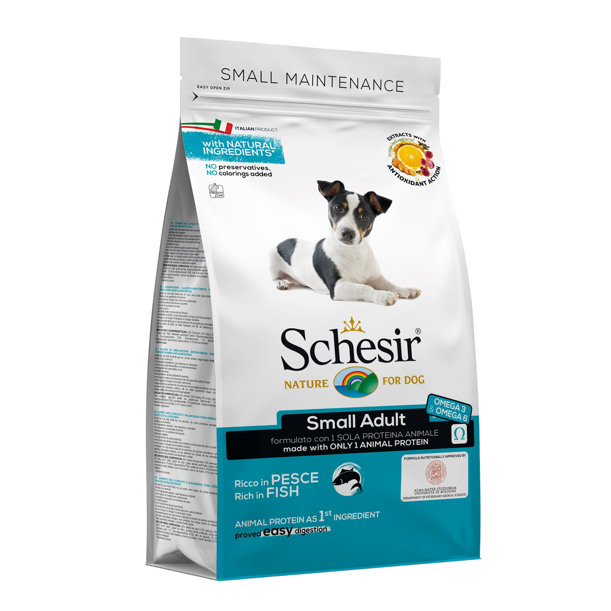 Schesir Small Maintenance fish dry dog food, 2 kg