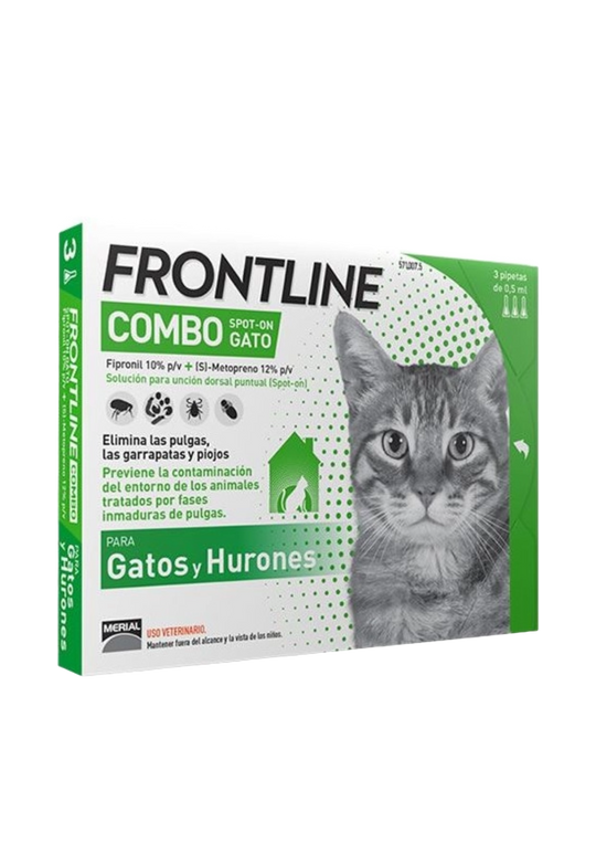 Frontline Combo spot-on for cats and ferrets, 3 pipettes in blister