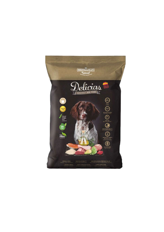 Mediterranean Delicias semi-moist dog food, 1.5 kg
