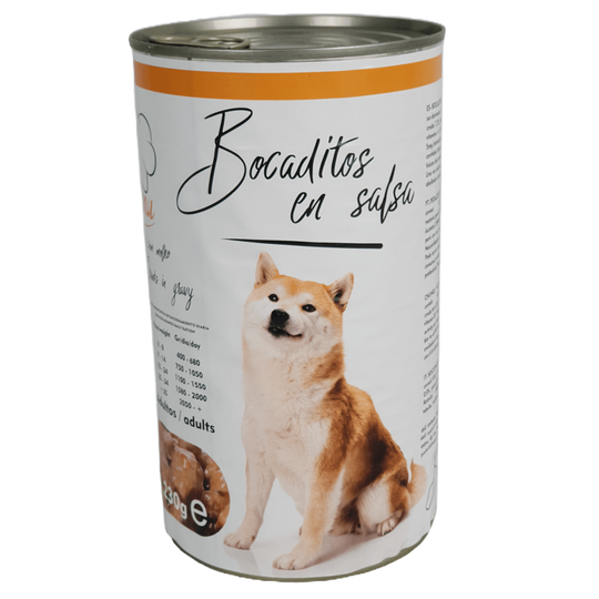 Beef chunks for dogs, 1230 g tin