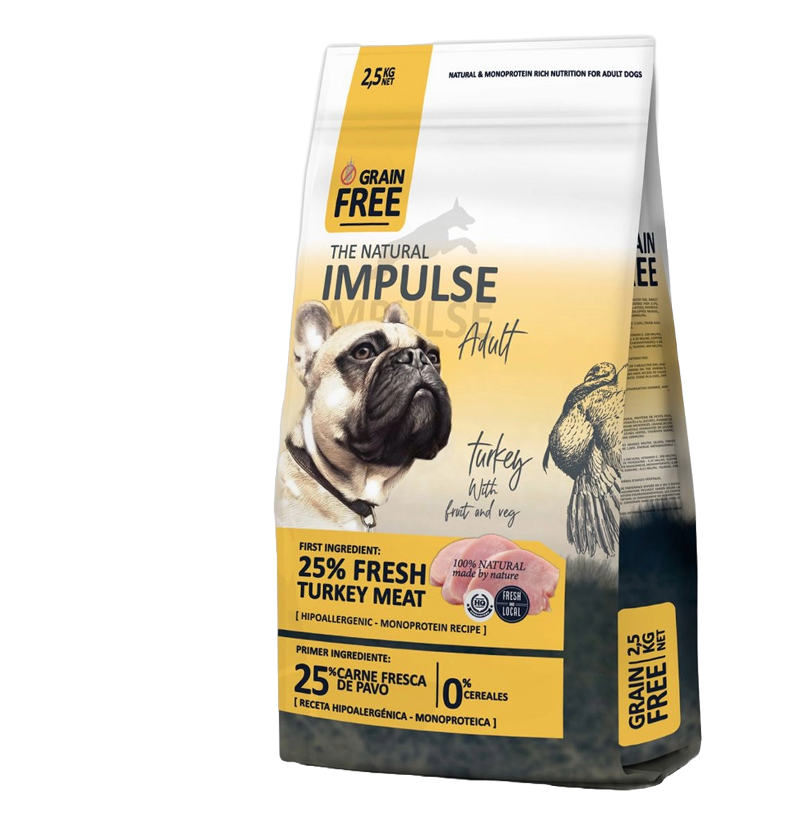 Impulse grain-free turkey dry dog food, 2.5 kg