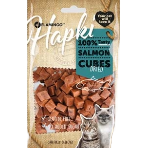 Salmon cubes cat treats, 85 g