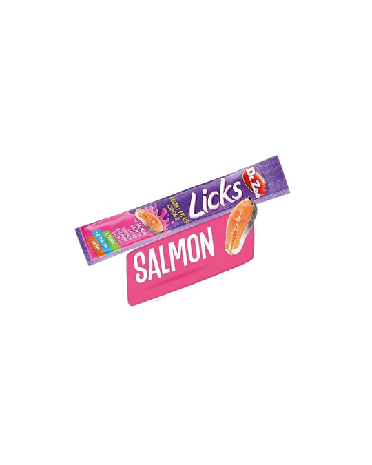 Dr. Zoo Licks salmon treats, 4 × 15 g