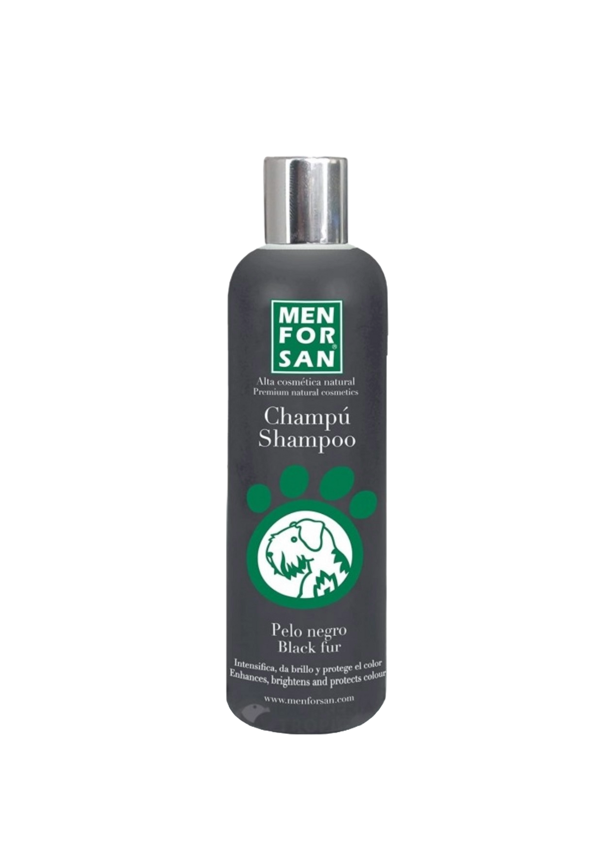 Menforsan shampoo for black coats with mink oil