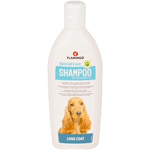 Flamingo long coat dog shampoo with macadamia oil