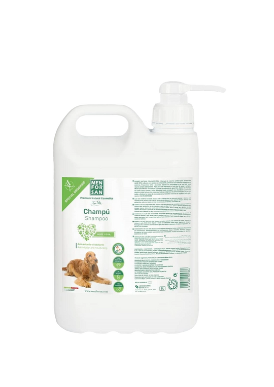 Menforsan dog shampoo with aloe vera, 5 L