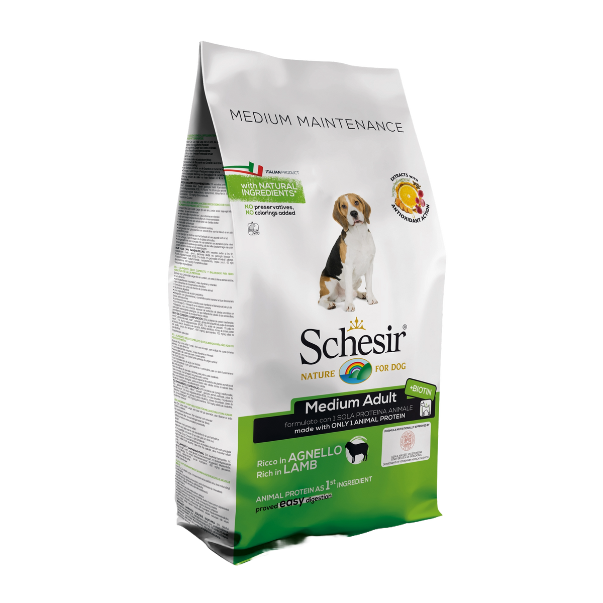 Schesir Medium lamb dry dog food, 12 kg