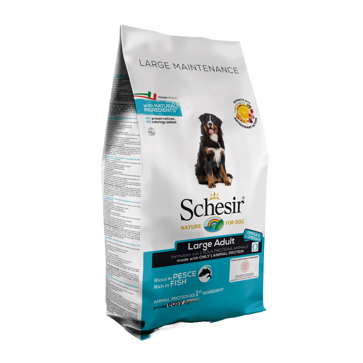 Schesir Large fish dry dog food, 12 kg