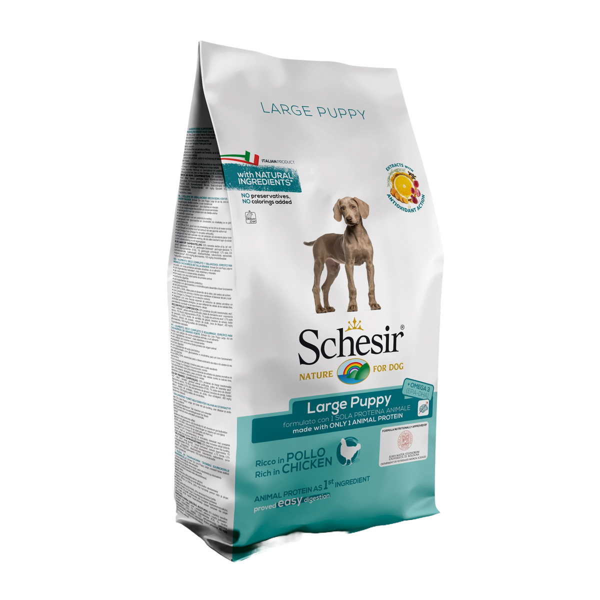 Schesir Large Puppy chicken dry puppy food, 12 kg