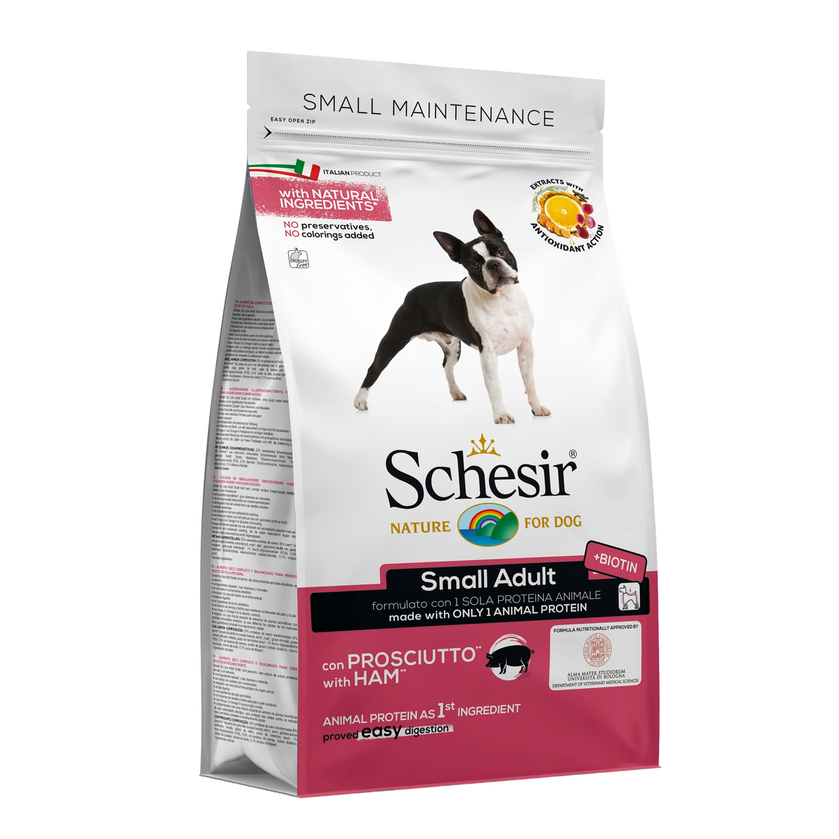 Schesir Small Maintenance ham dry dog food, 2 kg
