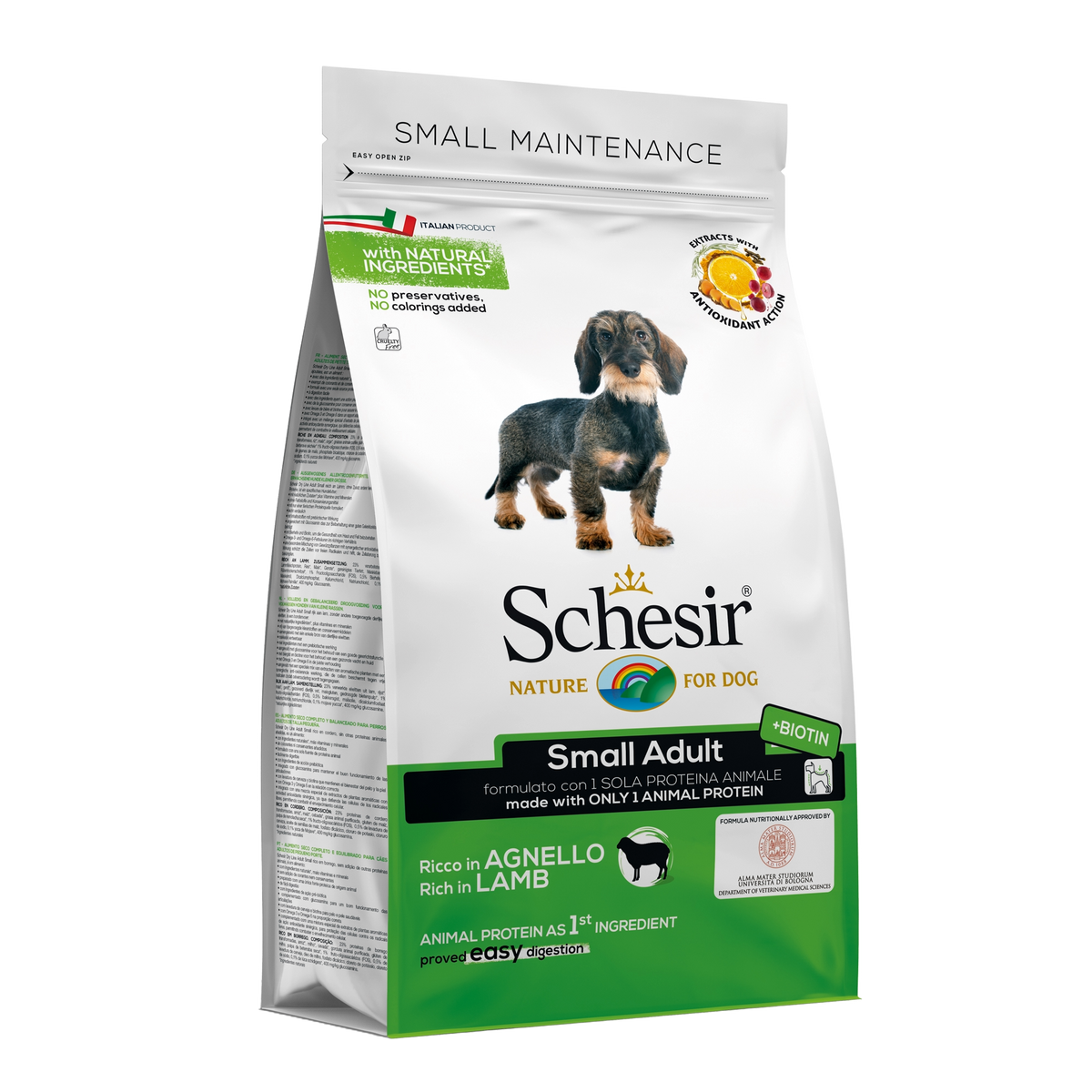 Schesir Small Maintenance lamb dry dog food, 2 kg