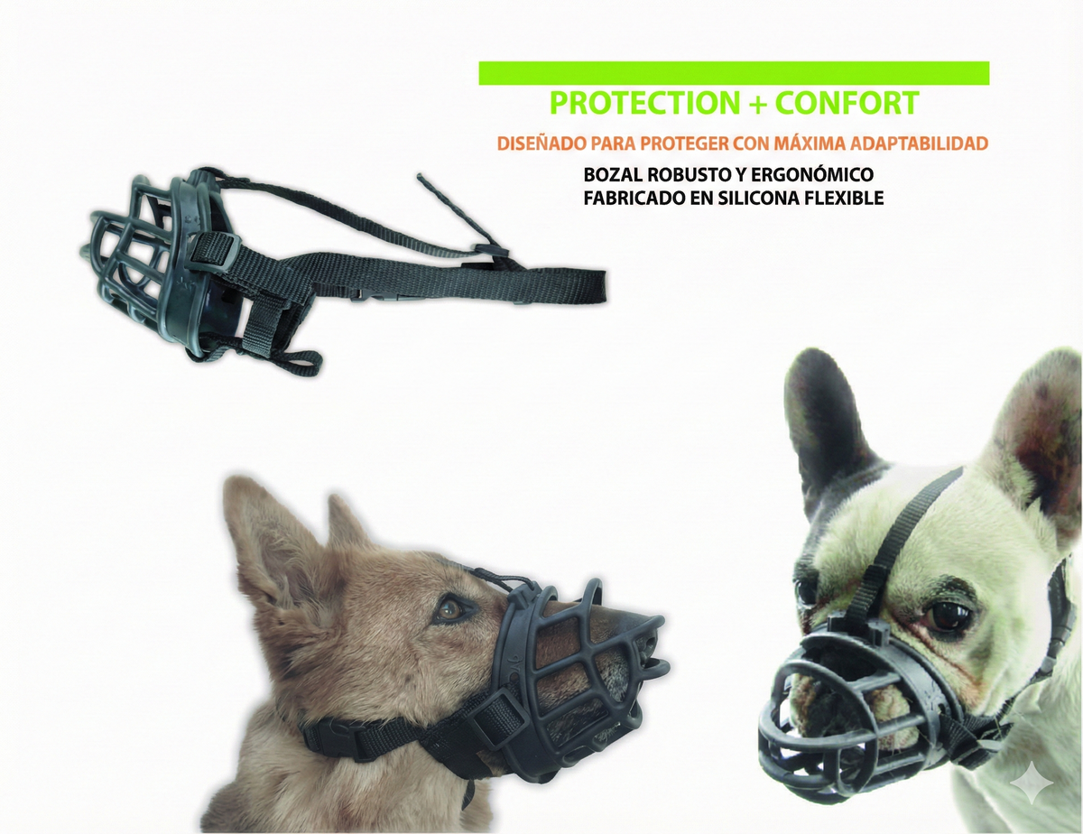 Elastic silicone dog muzzle