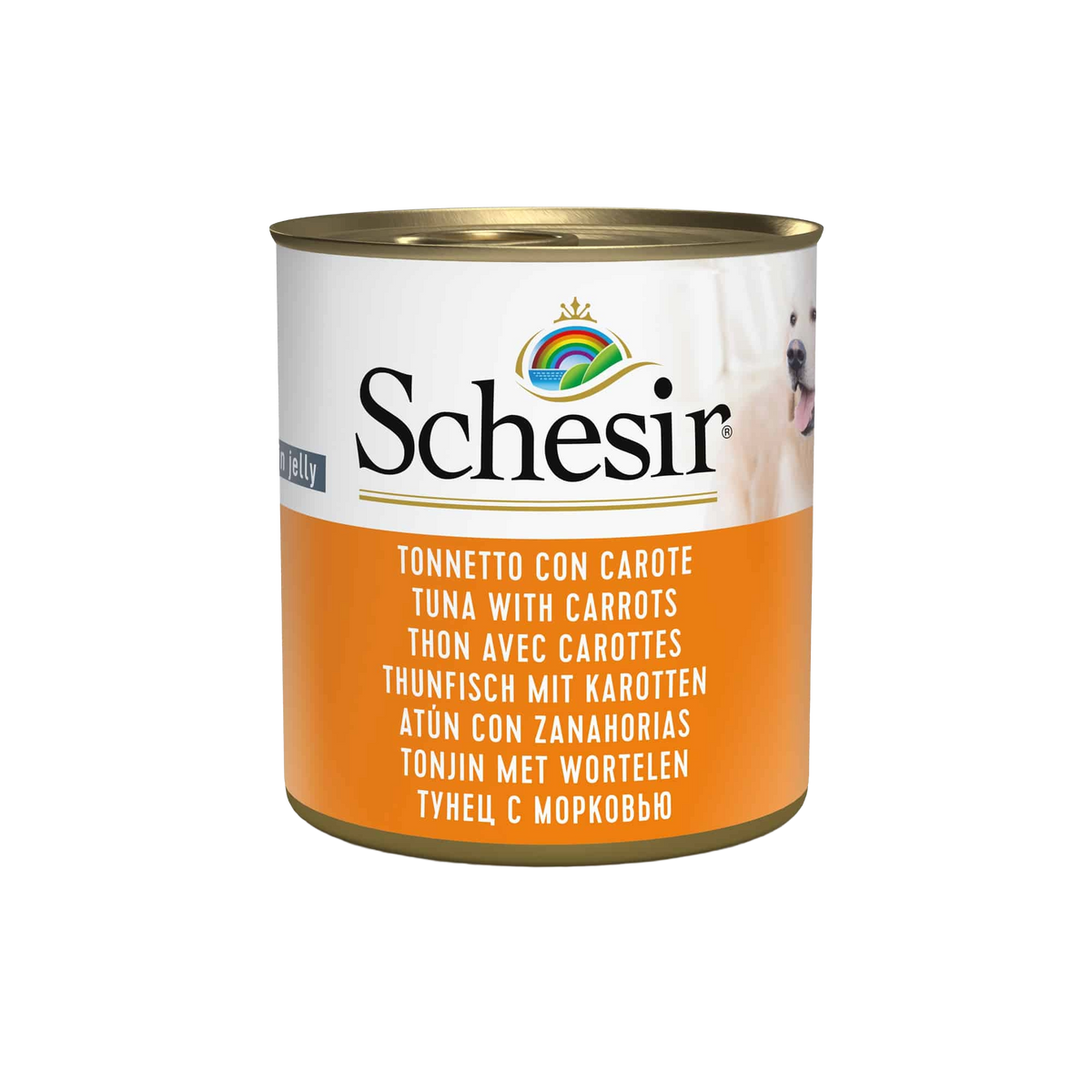 Schesir tuna with carrots wet cat food, 285 g tin