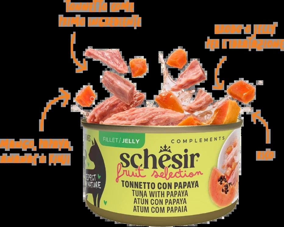 Schesir tuna with mango wet cat food, 75 g – image 2