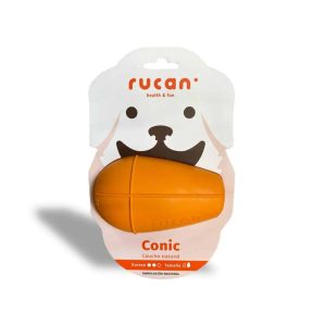 Rucan large orange cone dog toy, medium hardness
