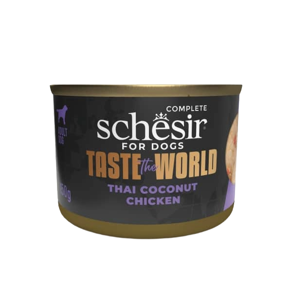 Schesir chicken with coconut milk wet dog food, 150 g