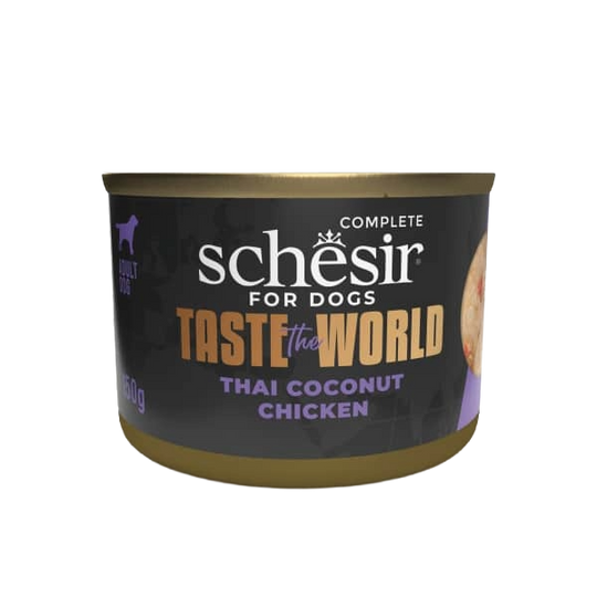 Schesir chicken with coconut milk wet dog food, 150 g