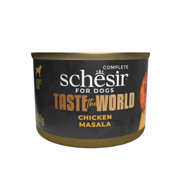 Schesir chicken with masala wet dog food, 150 g