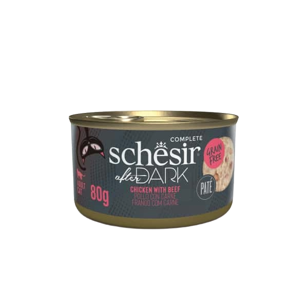 Schesir After Dark chicken with veal pâté wet cat food, 80 g
