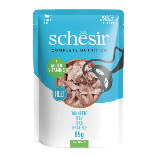 Schesir tuna wet cat food, 85 g pouch