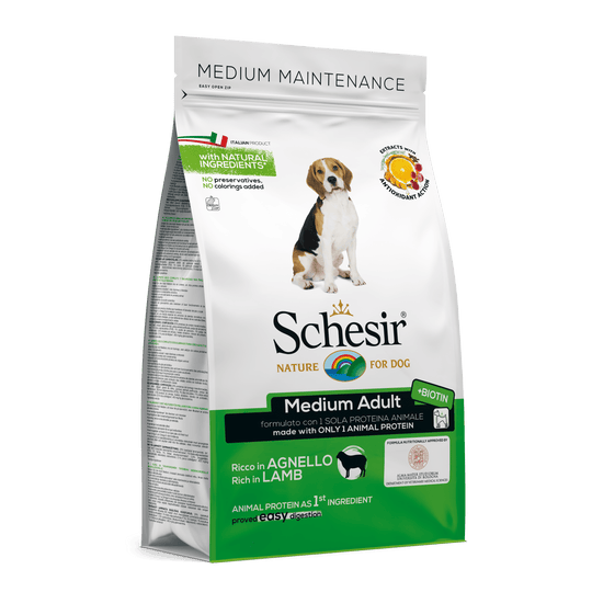 Schesir Medium lamb dry dog food, 3 kg
