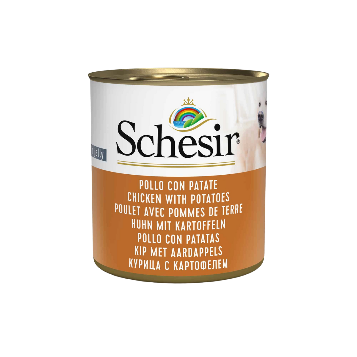 Schesir chicken with potatoes wet cat food, 285 g tin