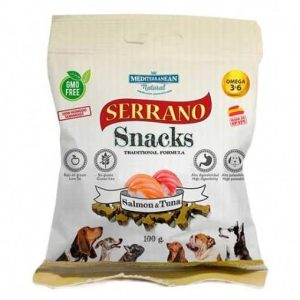 Serrano Snacks salmon and tuna dog treats, 100 g