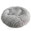 Calming donut dog bed, light grey, 60 cm