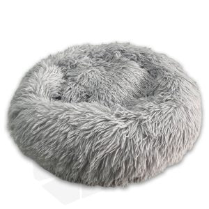 Calming donut dog bed, light grey, 60 cm