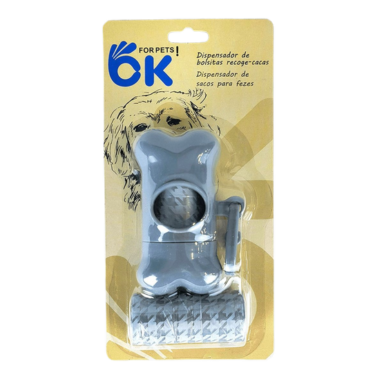 Dog poo bag dispenser with 2 rolls included