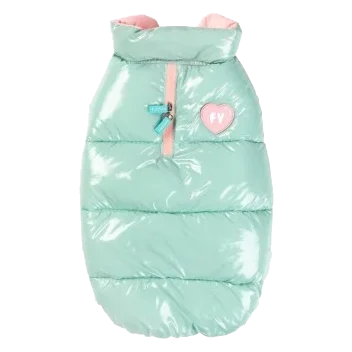 FuzzYard Amor Puffer Dog Coat, Mint