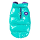 FuzzYard Amor Puffer Dog Coat, Turquoise