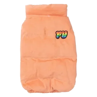 Cotton padded dog coat FuzzYard Ashbury in peach
