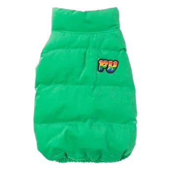 Cotton padded dog coat FuzzYard Ashbury in green
