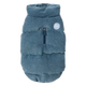 Padded dog coat FuzzYard Mosman in washed blue with corduroy collar