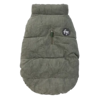 FuzzYard Mosman Padded Dog Coat in Khaki, Size 6
