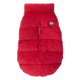 Padded dog coat FuzzYard Mosman in red with corduroy collar