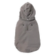 FuzzYard Essential hooded padded dog coat in grey