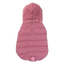 FuzzYard Essential Hooded Puffer Dog Coat, Mauve
