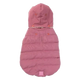 FuzzYard Essential Hooded Puffer Dog Coat, Mauve