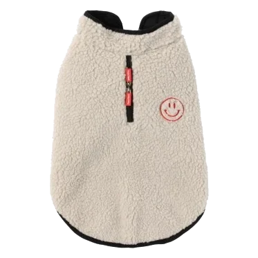 FuzzYard Basecamp sherpa dog coat in stone